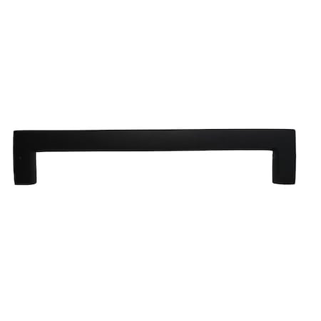 Emtek Rustic Modern Rectangular Cabinet Pull with 6 in Center to Center Flat Black Bronze Finish 86670FB